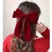 Long Velvet Hair Bow Hair Clips Ribbon Velvet Hair Clips Clip Large Bowknot Hairpin Head Cover Velvet Bow Hair Barrette Headpiece for Girls (Red) - Buy Online on GoSupps.com