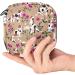 Stylish Menstruation Pad Bag with Zipper - Cute Cat & Flower Design for Women & Girls - Perfect for Tampons & Napkins - Buy Online on GoSupps.com