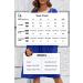 OUGES Women's Spring Midi Dress | Long Sleeve V-Neck Floral Wrap Dress - XL Blue - Buy Online on GoSupps.com