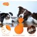 Laroo Dog Toys: Durable Natural Rubber Squeaker Dog Ball Football for Small & Large Dogs - 6.5*8cm Orange - Buy Online on GoSupps.com
