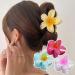 6 PCS Flower Claw Clips Large Hair Claw Clips for Thick Hair Hawaiian Hair Clips 3.1 inch Medium Claw Clips for Thin Hair Plumeria Hair Clips Strong Hold Nonslip Hair Clips Beach Hair Accessories for Women and Girls - Buy Online on GoSupps.com