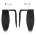 FESHFEN 12 Straight Ponytail Extension - Natural Black Wrap Around Clip in Hair Piece for Women/Girls - Synthetic Long Ponytail Hairpiece (Pack of 1) - Buy Online on GoSupps.com
