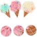 FRCOLOR Body Scrubber Set - 3pcs Ice Cream Bath Balls & Puff for Spa-Quality Cleansing | Perfect Loofah Cleaner & Bathing Sponge for All Skin Types - Buy Online on GoSupps.com