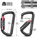 3-Inch Auto Locking Carabiner Clips Solid D Shape, Heavy Duty Aluminum - 2698lbs Capacity, Lightweight 1.09oz for Hammock, Hiking, Dog Leash - Black/Pink (3pcs) - Buy Online on GoSupps.com