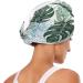 Tropical Leaves Dry Hair Cap Set | 2-Piece Quick Drying Towels & Button Headband | Super Absorbent & Soft for Effortless Drying - Buy Online on GoSupps.com