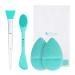 DUcare Silicone Face Mask Brush Double-Ended Facial Cleansing Sponges 4 PCS Soft Facial Cleansing Brush Mud Clay DIY Green