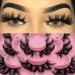 Lashes Fluffy Dramatic Mink False Eyelashes 20mm Cat Eye Russian Strip Lashes D Curl Wispy Fake Lash that Look Like Extensions 5 Pairs Pack by Kmilro B Styles: 5 Pairs Fluffy D Curl Lashes (TM92) - Buy Online on GoSupps.com