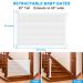 HEELALBABY Retractable Baby Gate for Stair 65" Extra Wide Outdoor Mesh Safety Gate for Dogs or Pets Fabric Indoor Puppy Gates for Doorways - Buy Online on GoSupps.com
