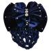 Women Hair Bun Cover Net Snood Hairnet Bowknot Barrette Hair Clip Bow Lace Flower Hair Accessories (Blue)