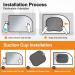 PEYOU Car Window Shades with 4 Suction Cups - Sunlight and UV Protection for Baby, Kids, Pets, and Adults (4 Pack) - Buy Online on GoSupps.com