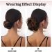 RUWISS Claw Clips in Messy Bun Hair Piece 100% Human Hair Buns Wavy Curly Clip Chignon Hair Bun Extensions Tousled Updo Hair Buns Human Hair Scrunchie with Clip for Women(Medium Brown) 1 Count (Pack of 1) Medium Brown - Buy Online on GoSupps.com