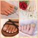 Marbling Print Toenail Polish Strips - 20 Sheets Adhesive Nail Stickers & Manicure Kit - Buy Online on GoSupps.com