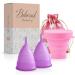 Bibrad menstrual cup - 2 menstrual cups of the sizes L sterilizer and cotton carrier bag - 100% soft medical silicone washable and reusable (L -L)