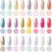 COSCELIA Nail Powder Set with Rainbow Colors and Nude Colors Acrylic Nail Decoration Powder Professional Starter Kit Nail Art DesignGift for Women Home and Salon Use - Buy Online on GoSupps.com