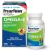 PreserVision Omega-3 Eye Vitamin & Mineral Supplement Contains Omega-3 Lutein Vitamin C Zeaxanthin Zinc & Vitamin E 120 Softgels
