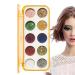 Eyeshadow Palette 10 Shades Cruelty- Eye Makeup Matte Shimmer Eyeshadow Palette Blendable Long Lasting Cosmetics Makeup Kit Frifer 01# Glitter Plate