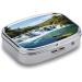 Krka River Waterfalls Pill Box 2 Compartment Decorative Organizer | Portable Metal Medicine Case for Pocket & Purse - Buy Online on GoSupps.com