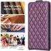 Luxury Purple iPhone X/XS Case | Leather Wallet Flip Cover with Card Compartment & Magnetic Closure - Buy Online on GoSupps.com