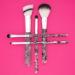 MODA Smoke Show 5pc Full Face Makeup Brush Set | Powder Blender Shader Smoky Eye & Lip Brushes - Black | International Shipping Available - Buy Online on GoSupps.com