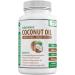 Organic Coconut Oil Capsules 2000mg - 100% Extra Virgin, Cold Pressed for Healthy Skin, Extra Hair Growth, Nail Care, Brain Booster - 120 Softgels - Unrefined Pure & Non GMO Pills - Rich in MCT - Buy Online on GoSupps.com