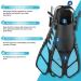 ZEEPORTE Adult Snorkeling Gear Set - Panoramic View Diving Mask, Trek Fin, Dry Top Snorkel - Blue SM - Buy Online on GoSupps.com