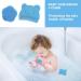 Soft Silicone Baby Bathing Brushes & Hair Comb Set - Gentle Care for Newborns | Blue Baby Bathroom Essentials - Buy Online on GoSupps.com