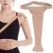 Lymphedema Compression Arm Sleeve Thumb Lymph Edema arm Sleeve Polyurethane Post Mastectomy Support Arm Sleeve for Swelling Support(M-Left)
