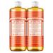 Dr. Bronner s - Pure-Castile Liquid Soap (Tea Tree 32 ounce 2-Pack) - Made with Organic Oils 18-in-1 Uses: Acne-Prone Skin Dandruff Laundry Pets and Dishes Concentrated Vegan Tea Tree 32 Fl Oz (Pack of 2)