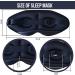 Premium 3D Contoured Sleeping Eye Mask - 100% Light Blocking Blindfold for Men & Women | Ideal for Travel Yoga & Naps | Breathable Comfort in Black - Buy Online on GoSupps.com