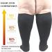 1/3 Pair Compression Socks for Wide Calf - Flight Socks for Men & Women | Extra Large Circulatory Support - Ideal for Nurses Running Pregnancy - Black 4XL - Buy Online on GoSupps.com