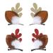 WLLHYF 4PCS Christmas Hair Clip  Cute Xmas Reindeer Antler Hairpin Girl Women Hair Clips Xmas Hair Barrettes with Pom Balls Deer Ear Hair Accessories Festive Party Cosplay Gifts