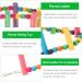 UEETEK Colorful Ladder Bird Toy 12-Step Flexible Ladders Wooden Rainbow Bridge Swings for Parrots Pet Trainning (Random Color) - Buy Online on GoSupps.com