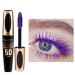 HISUNBEN Blue Mascara Waterproof 10ml Mascara Waterproof Durable Volumizing Curling Extension Makeup for Christmas Halloween Parties Weddings White Box (Black Tube - Purple)