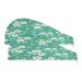 Green Fresh Daisy Dry Hair Cap 2 Piece Quick Drying Towel Set with Button Headband Super Absorbent Soft & Comfortable
