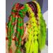 Ombre Jumbo Braiding Hair Fluorescent Green Extension 24 Inch Braiding Hair Extension for Women High Temperature Jumbo Braids for Twist Crochet Braiding Hair(B13) - Buy Online on GoSupps.com