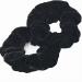 AADYA PAIR OF EXTRA LARGE (15CM) VELVET HAIR SCRUNCHIES ELASTIC SCRUNCHY HAIR BOBBLES (BLACK) - Buy Online on GoSupps.com