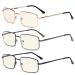 Eyekepper 3 Pack Reading Glasses Blue Light Blocking Metal Frame Computer Readers +0.75 Blue Light Blocking-b40-3 Pairs 0.75 x