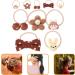 Beaupretty 5 Pairs Elastic Hair Ties Hair Bands Hair Ropes Ponytail Holders Girls Hair Accessories Coffee - Buy Online on GoSupps.com
