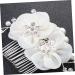 Ipetboom Tiara Decor Combs Flower Hair Comb Rhinestone Comb Bride Headpieces for Wedding Rhinestone Hair Comb Crystal Hair Comb Bride Comb Headgear White Rhinestones Silk Flower Miss - Buy Online on GoSupps.com