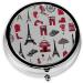 French Fashion Model Ferrets Round Pill Box | 3 Compartment Portable Travel Organizer for Vitamins & Medicine - Buy Online on GoSupps.com