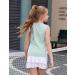 Zaclotre Girls Sleeveless Tank Top and Skorts Set - Aqua Blue, 7-8 Years - Buy Online on GoSupps.com