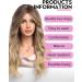 Wokestar Long Ombre Blonde Synthetic Hair Wig with Curtain Fringe for Women - Buy Online on GoSupps.com