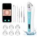 Blackhead Remover Vacuum  Black Head Extractions Tool with Camerafor  USB Interface Type Pore Vacuum  Men and Women Pore Cleaner  6 Suction Heads & 3 Adjustment Modes (Blue)