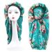 Extra Long Satin Bonnet Sleeping Cap for Long Hair, Curly Hair, Dreadlocks - Green | 1 Pack - Buy Online on GoSupps.com