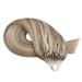 Moresoo Microring Extensions - Real Human Hair 60cm #9A/60 Light Brown & Platinum Blonde - Thick 50g Remy Hair for Ultimate Volume - Buy Online on GoSupps.com