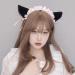 blispring Handmade Furry Ears Headband Plush Hairband Role Play AnimeCostume Headdress Female Teens Cosplay Headgear Accessories White and Black - Buy Online on GoSupps.com