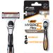 BIC Flex 5 Hybrid Disposable Razors for Men, 1 Handle and 6 Cartridges With 5 Blades, 7 Piece Razor Set for Men 1 Handle & 6 Cartridges