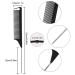 12-Piece Braiding & Styling Comb Set with Stainless Steel Pintail - Black Pink - Buy Online on GoSupps.com