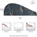 Luxury Golden Rose Hair Towel 2 Pack - Super Absorbent Quick Dry Turbans for Women & Girls - Stylish Line Art Design - Buy Online on GoSupps.com