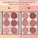 KAYNEST 6 Colors Matte Blush Palette with Marble Makeup Brush - Rose Pink Light-Luxury Contour & Highlight Face Palette (#B) - Buy Online on GoSupps.com